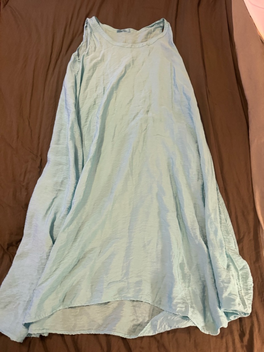 cut loose light blue high-low A-line dress